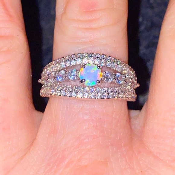 🔥 White fire opal ring 🔥 - Picture 4 of 6
